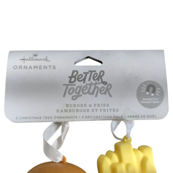 Hallmark Better Together Burger and Fries Magnetic Christmas Tree Ornament - Picture 4 of 5
